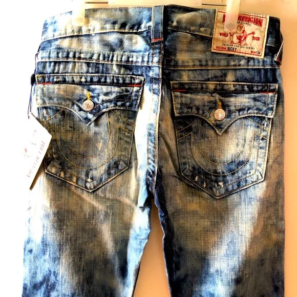 NWT True Religion Men’s Straight Denim Made in USA ; Y2K Version - Picture 3 of 8